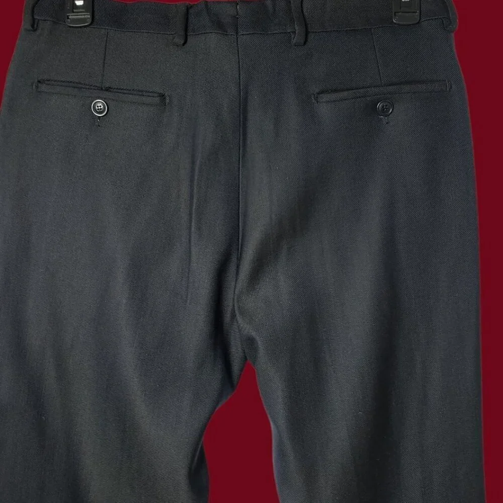 Salvatore Ferragamo Mens Wool Blend Trousers Made in Italy Midnight Blue  Size52